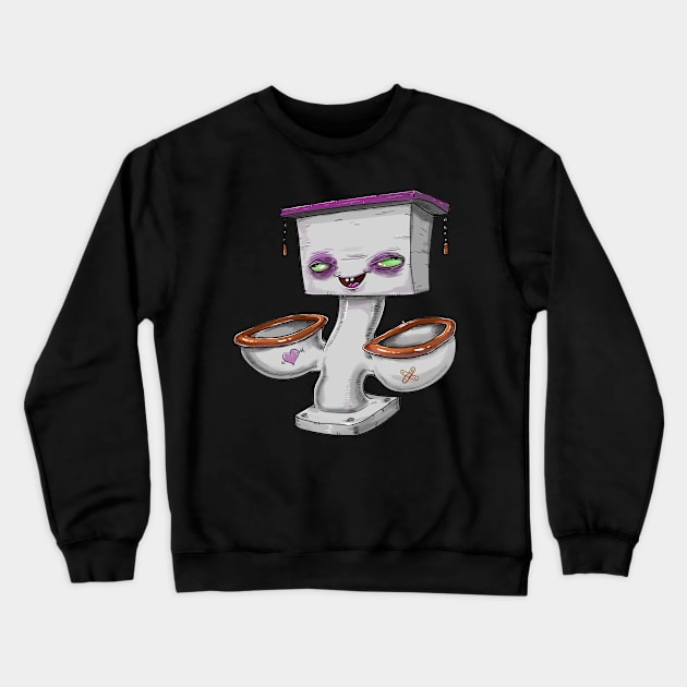 Double Toilet Crewneck Sweatshirt by idrawcartoons